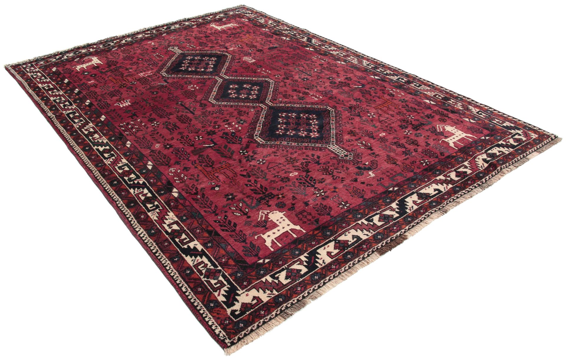 Alternative view of Qashqai Persian Rug 210 × 300 cm in Wool, hand-knotted