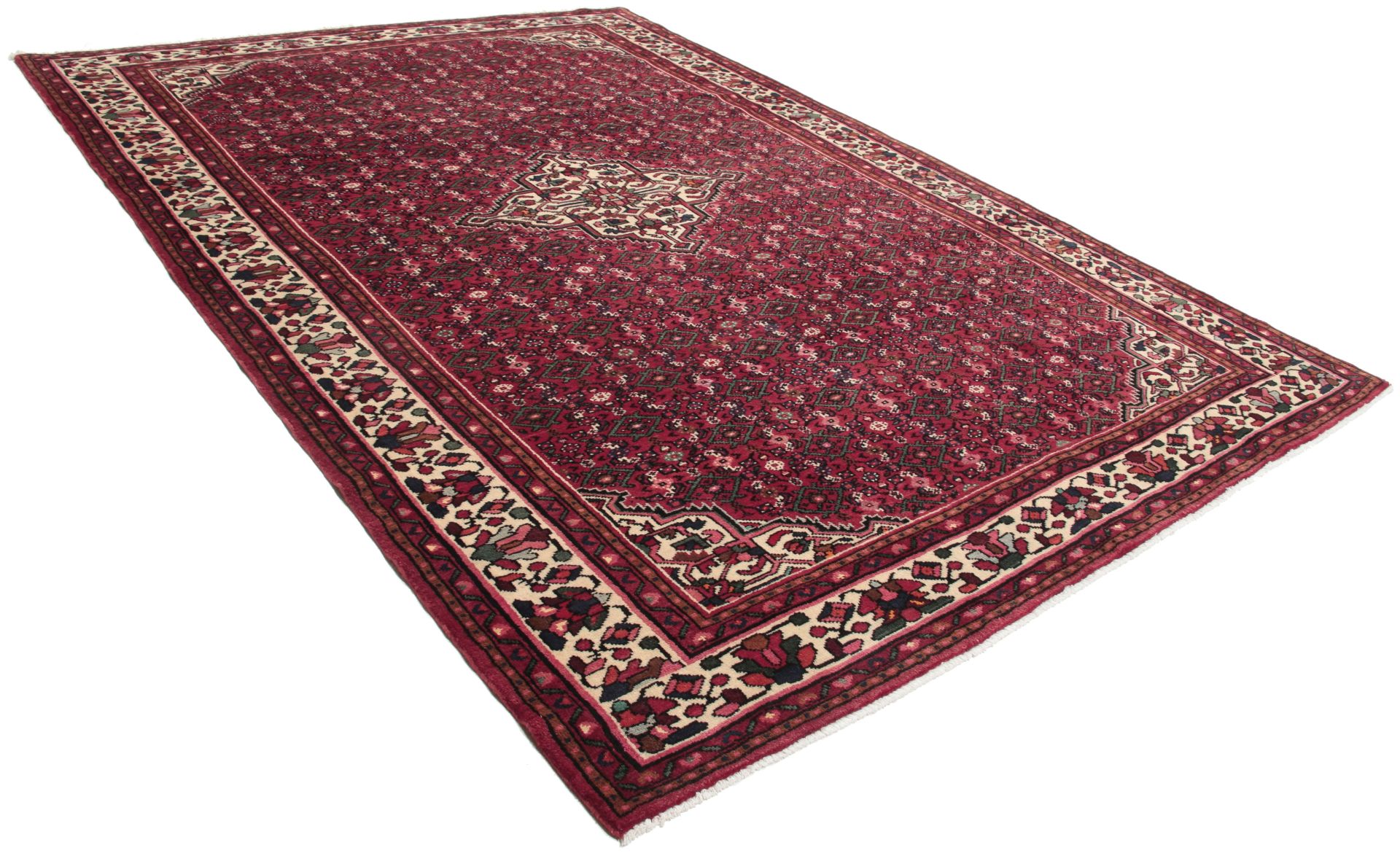 Alternative view of Wool Hamadan Persian Rug 215 × 313 cm, hand-knotted