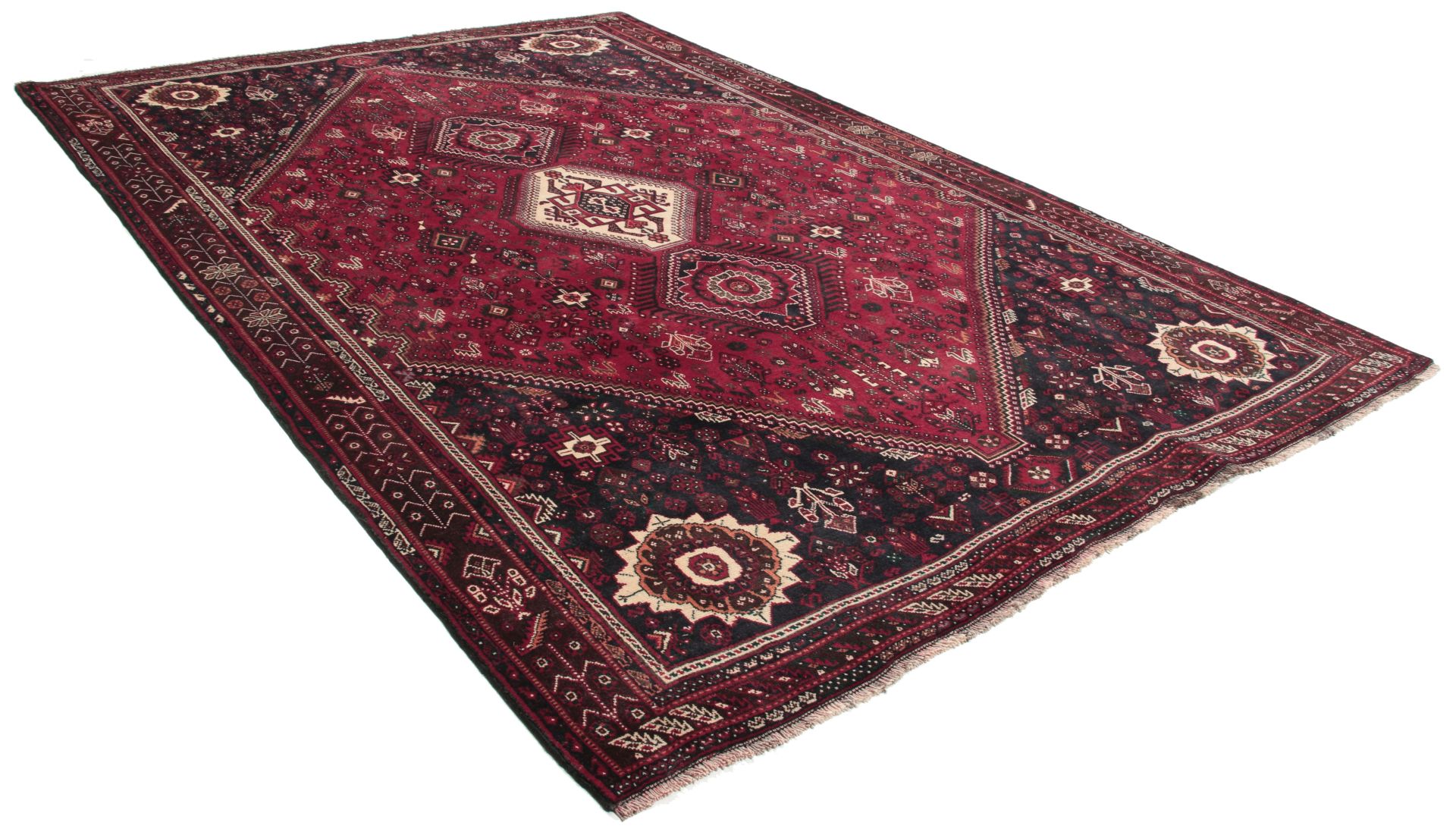 Alternative view of Wool Qashqai Persian Rug 210 × 310 cm, hand-knotted