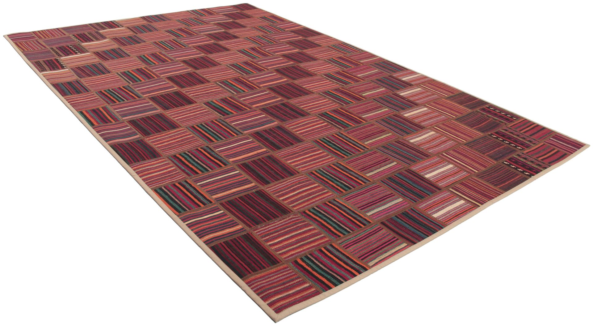 Alternative view of Wool Kilim Persian Rug 195 × 294 cm, hand-woven