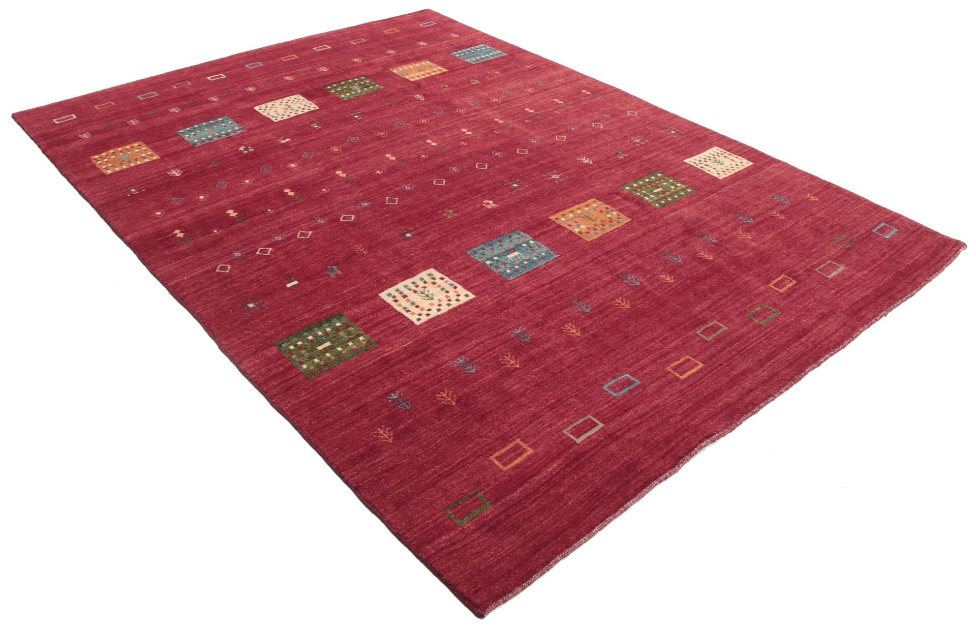 Alternative view of Hand-Knotted Gabbeh Persian Rug, 215 × 297 cm, Wool