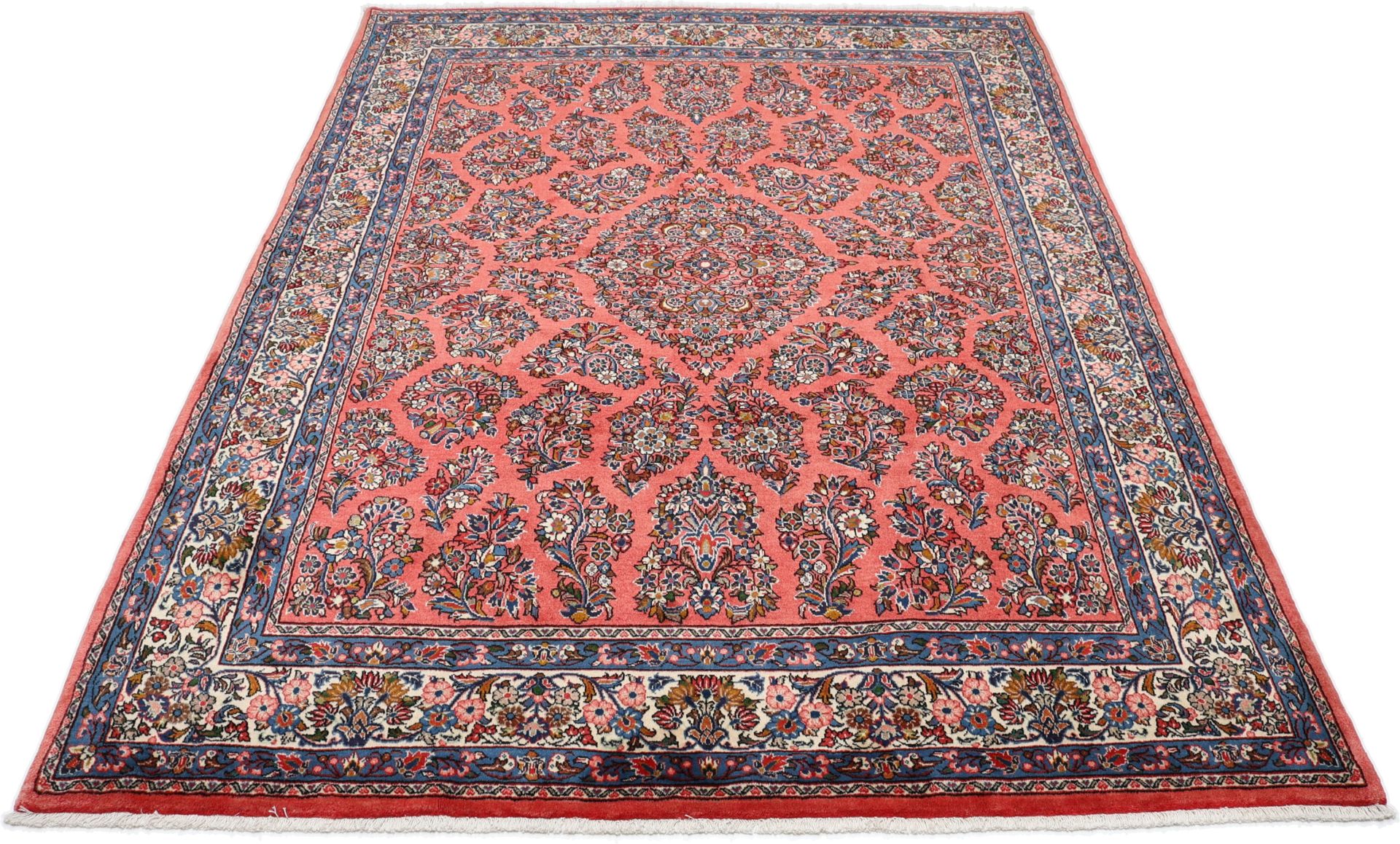 Alternative view of Wool Sarouk Persian Rug 212 × 275 cm, hand-knotted