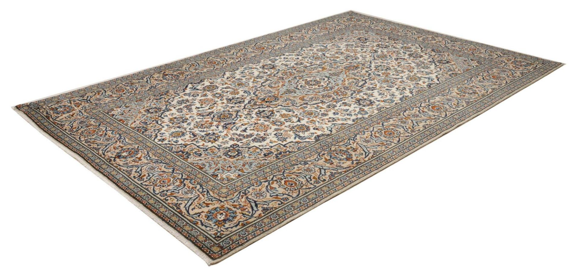 Alternative view of Hand-Knotted Kashan Persian Rug, 201 × 303 cm, Wool