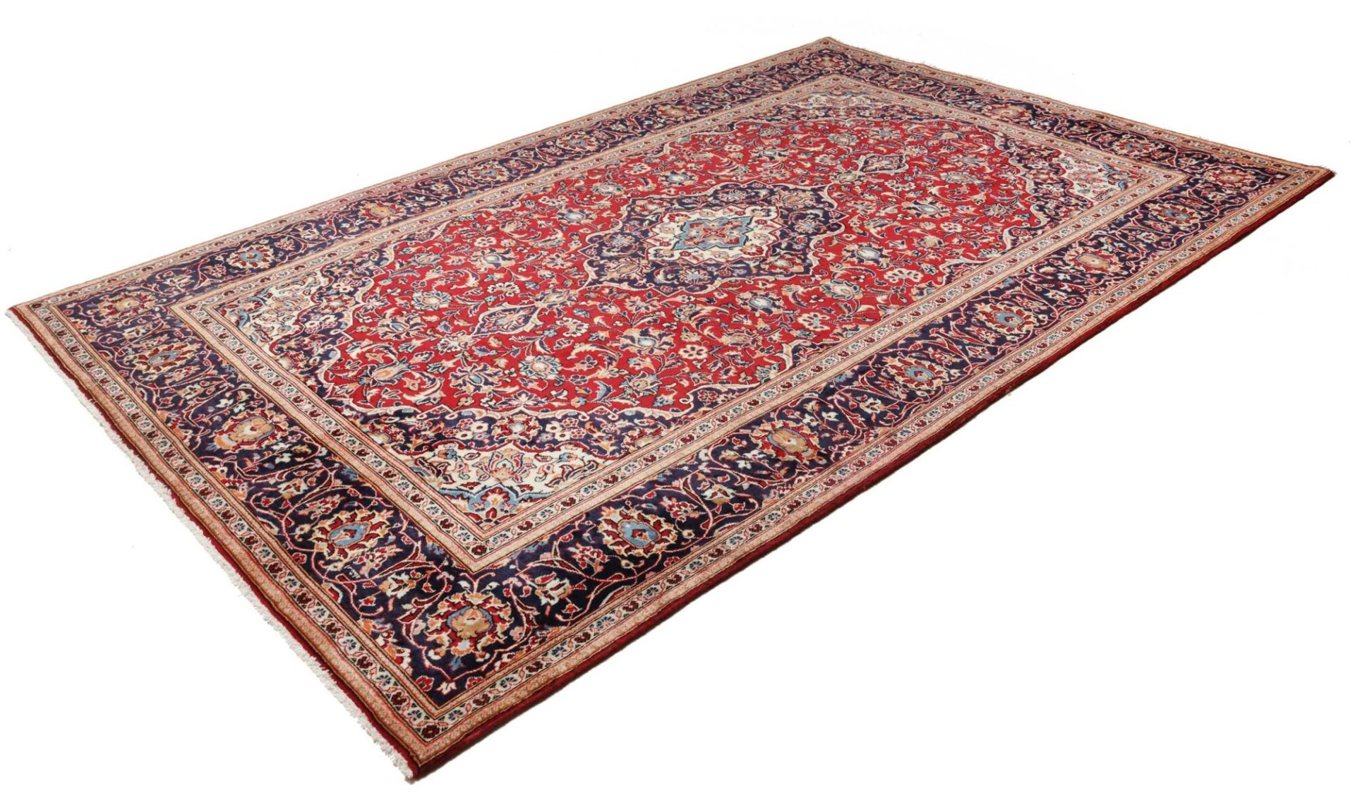 Alternative view of Hand-Knotted Kashan Persian Rug, 201 × 303 cm, Wool