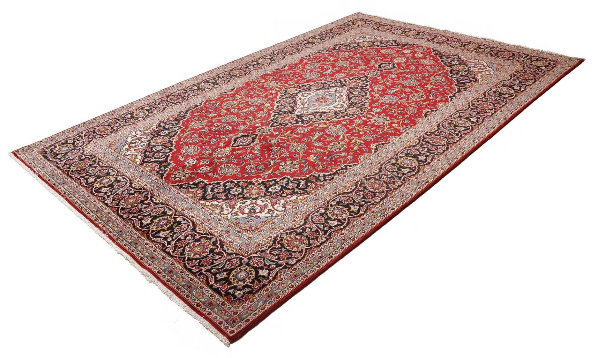 Alternative view of Kashan Persian Rug 201 × 304 cm in Wool, hand-knotted