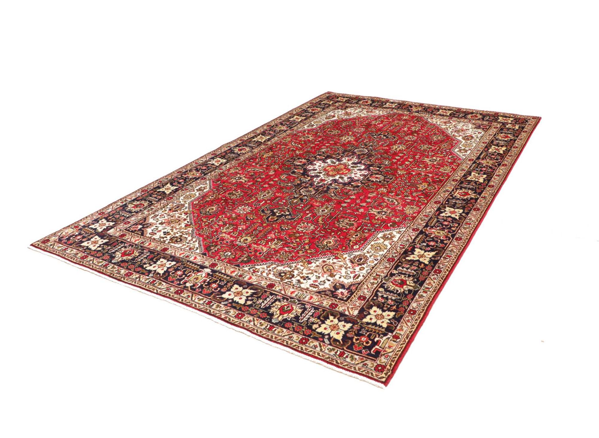 Alternative view of Wool Tabriz Persian Rug 196 × 297 cm, hand-knotted