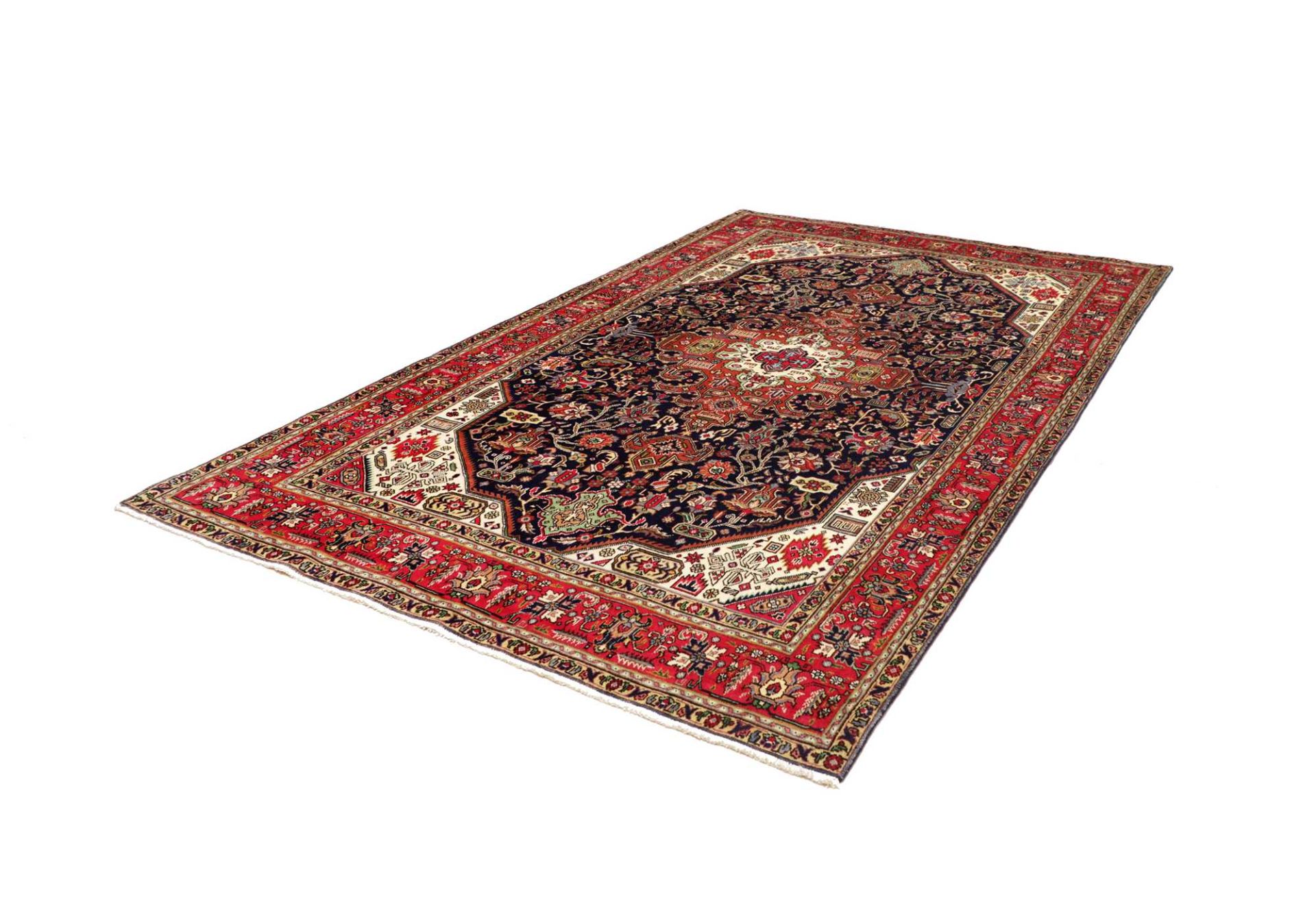 Alternative view of Wool Tabriz Persian Rug 201 × 309 cm, hand-knotted