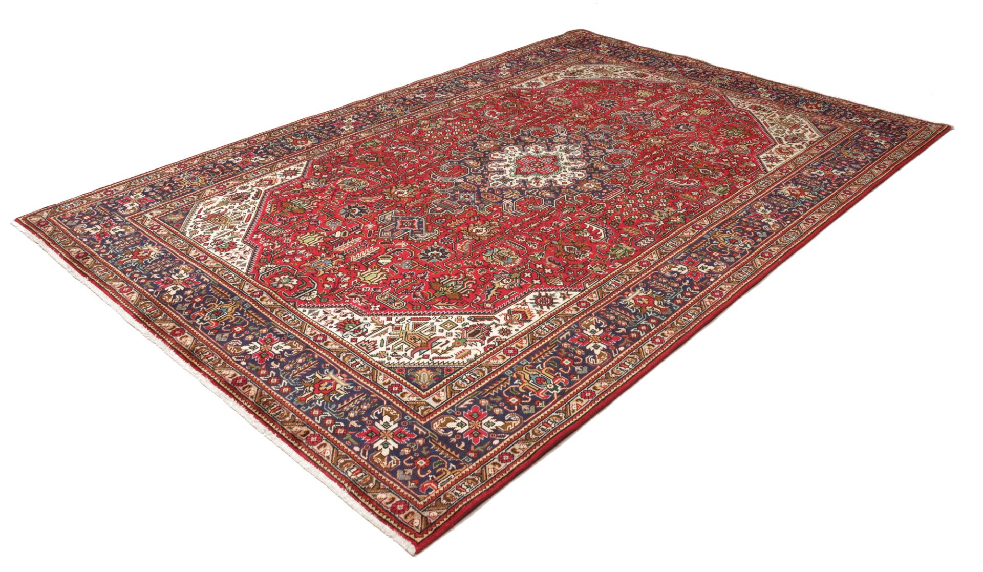 Alternative view of Hand-Knotted Tabriz Persian Rug, 201 × 299 cm, Wool