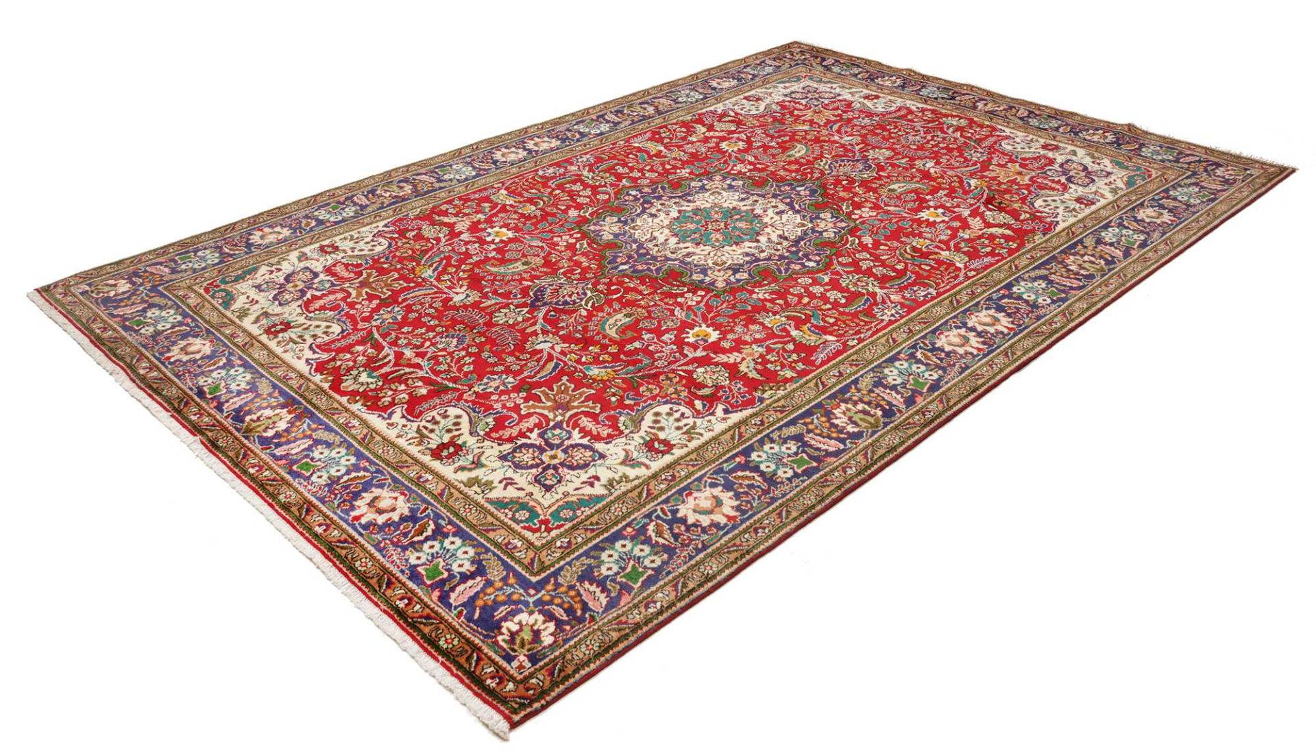 Alternative view of Wool Tabriz Persian Rug 201 × 307 cm, hand-knotted