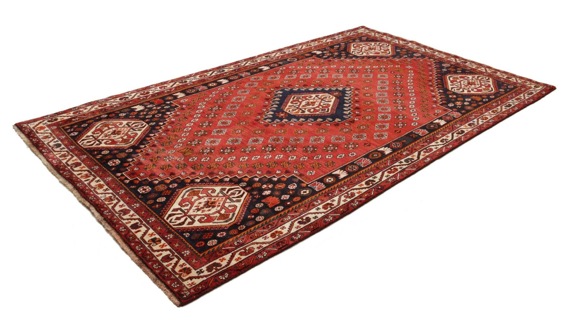 Alternative view of Hand-Knotted Shiraz Persian Rug, 176 × 289 cm, Wool