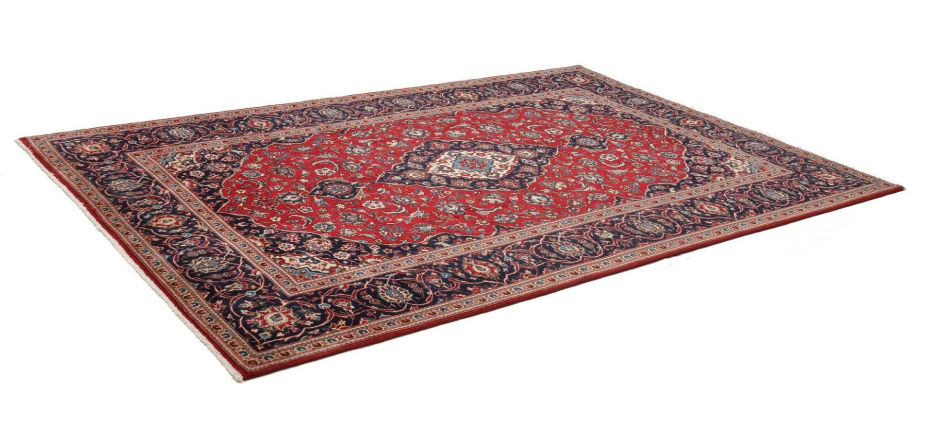 Alternative view of Hand-Knotted Kashan Persian Rug, 201 × 295 cm, Wool