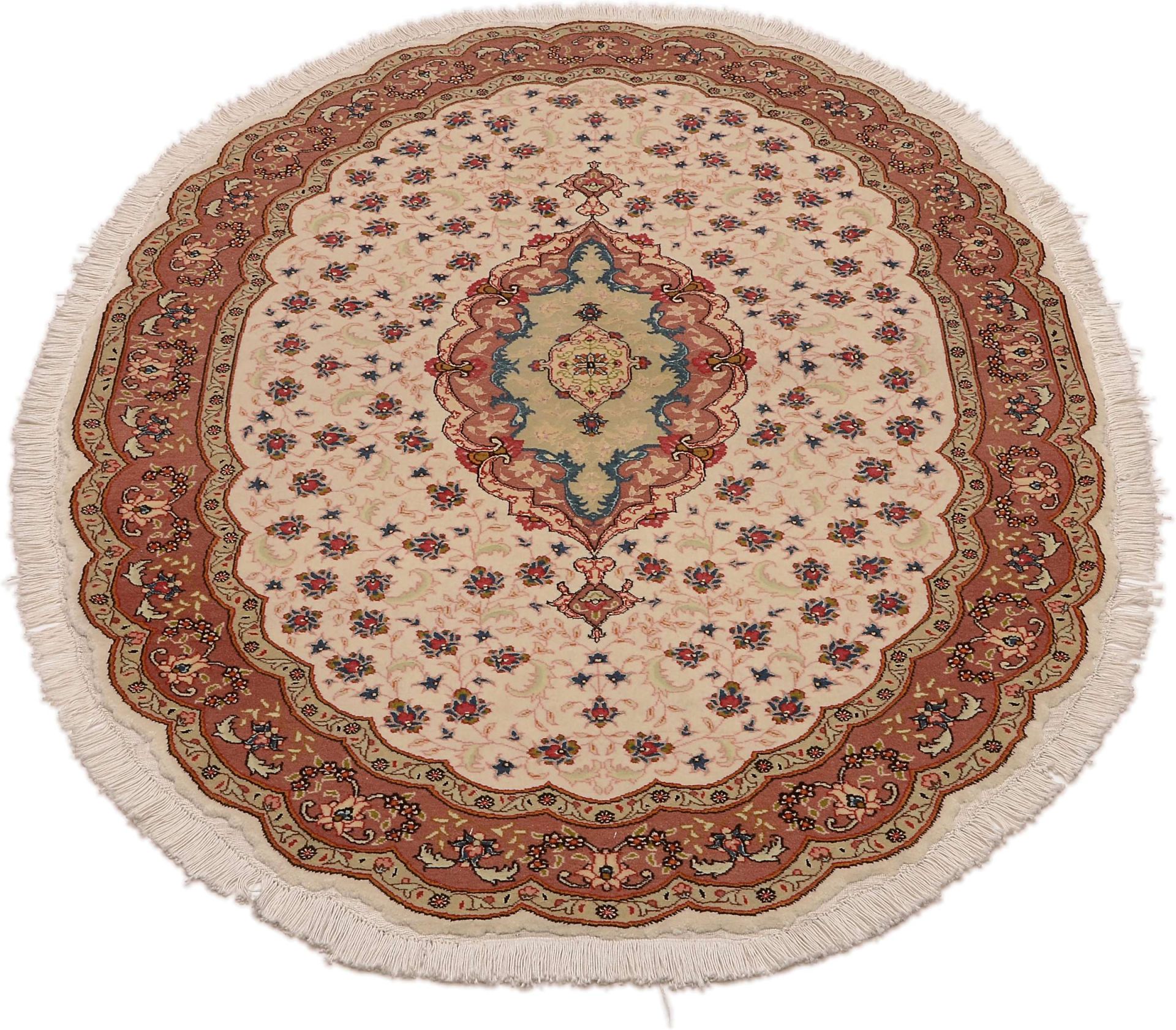 Alternative view of Hand-Knotted Tabriz Persian Rug, 100 × 155 cm, Wool