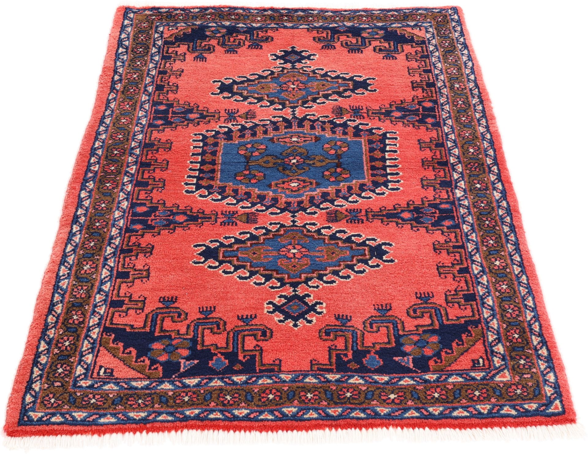 Alternative view of Hamadan Persian Rug 116 × 164 cm in Wool, hand-knotted