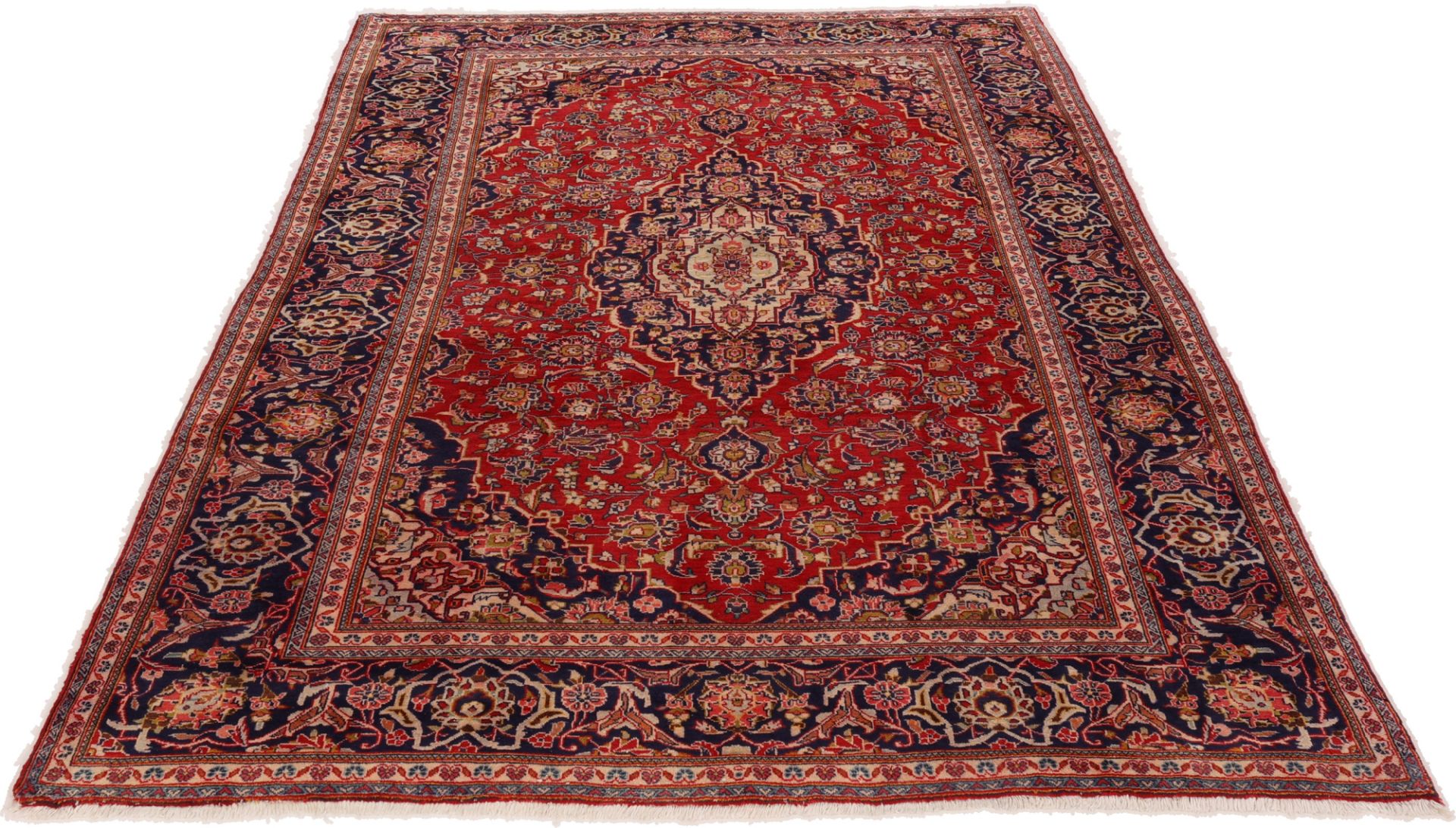 Alternative view of Kashan Persian Rug 195 × 294 cm in Wool, hand-knotted