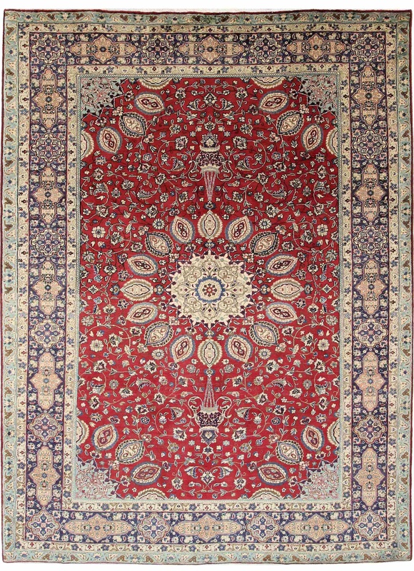Hand-Knotted Tabriz Persian Rug, 300 × 200 cm, Wool