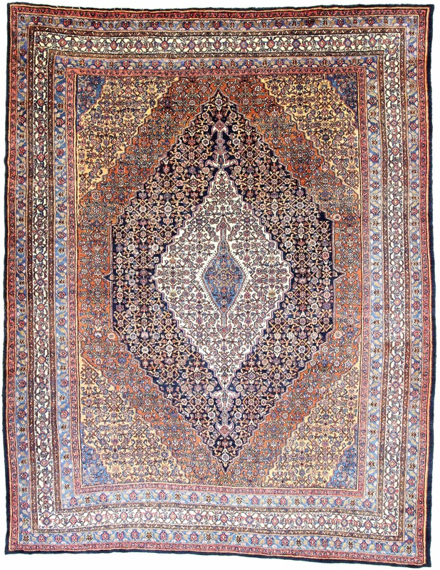 Antique Persian Rug, 356 × 276 cm, Wool