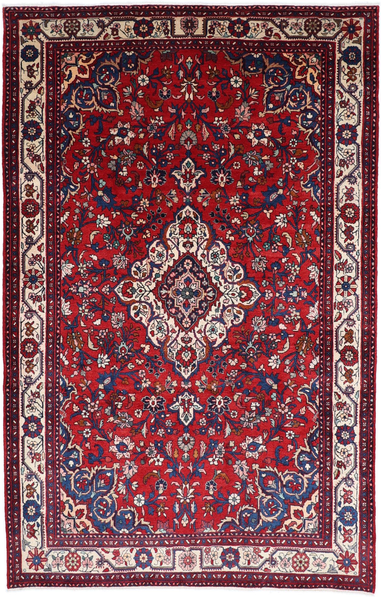 Hand-Knotted Hamadan Persian Rug, 216 × 335 cm, Wool