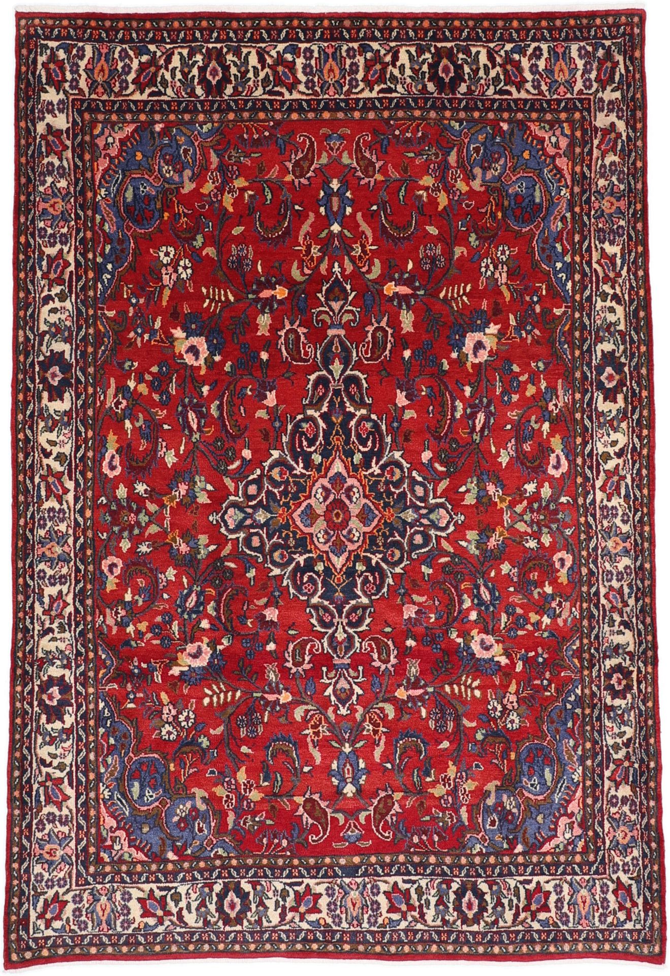 Hamadan Persian Rug 200 × 300 cm in Wool, hand-knotted