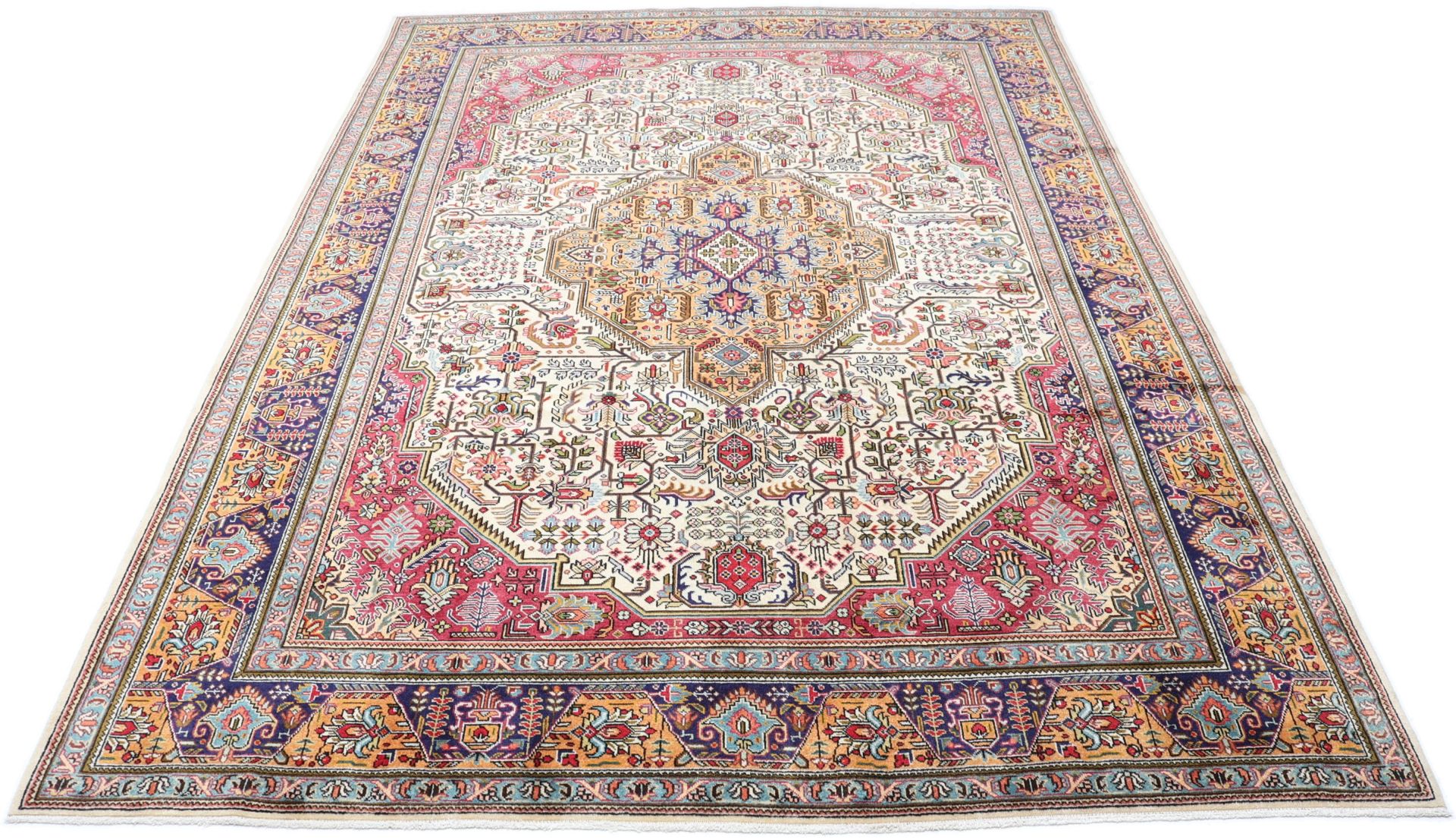 Alternative view of Hand-Knotted Tabriz Persian Rug, 250 × 353 cm, Wool