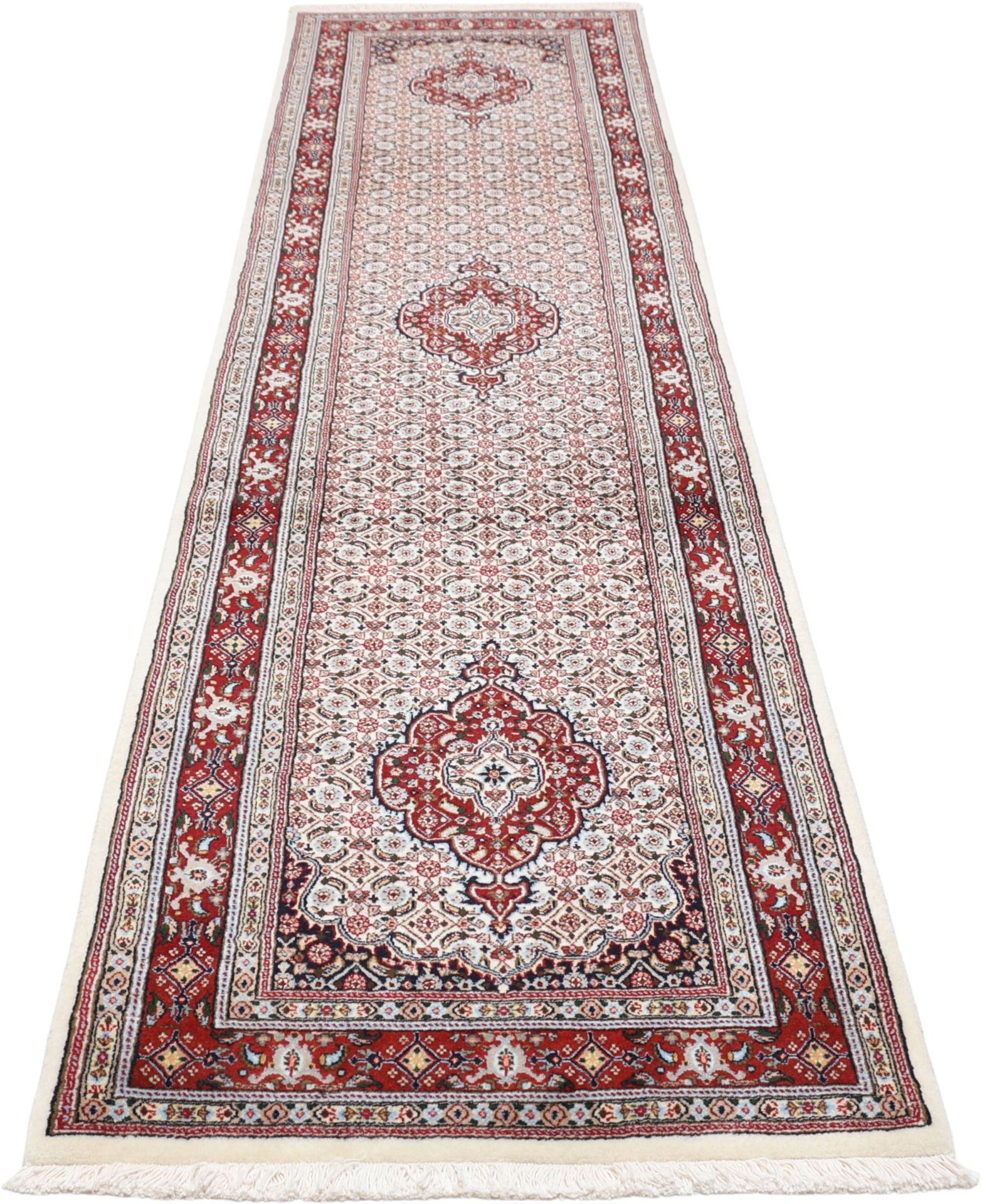 Alternative view of Hand-Knotted Moud Persian Rug, 77 × 317 cm, Wool