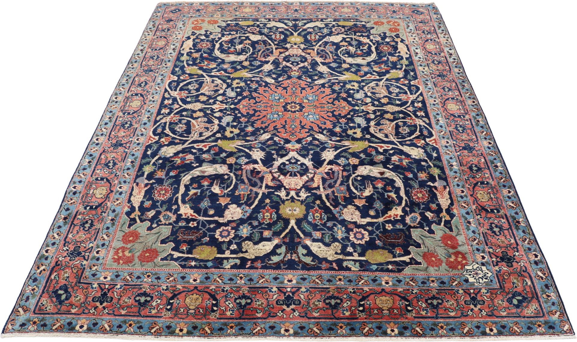 Alternative view of Antique Tabriz Persian Rug, 203 × 263 cm, Wool & Silk