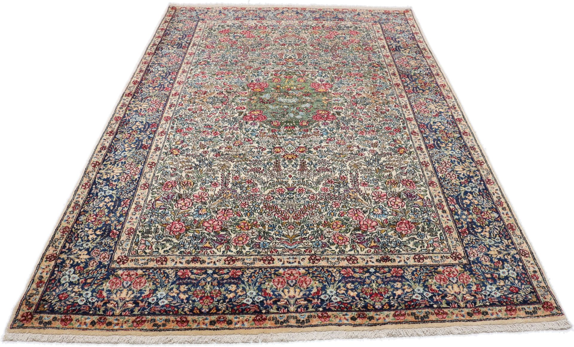Alternative view of Kerman Persian Rug 145 × 230 cm in Wool, hand-knotted