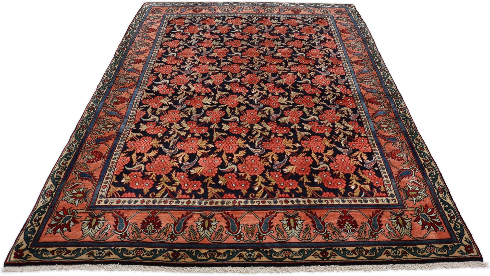 Alternative view of Antique Bijar Persian Rug, 145 × 210 cm, Wool