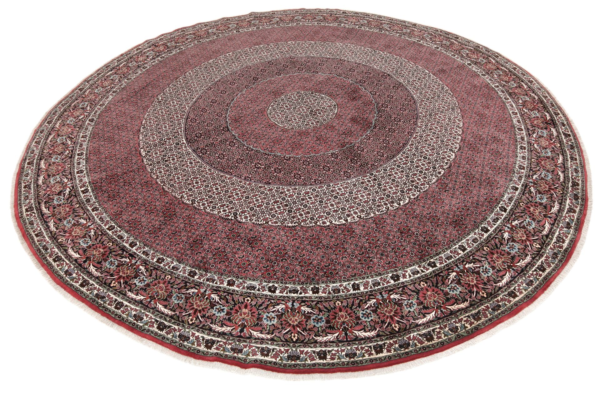 Alternative view of Hand-Knotted Bijar Persian Rug, 405 × 405 cm, Wool