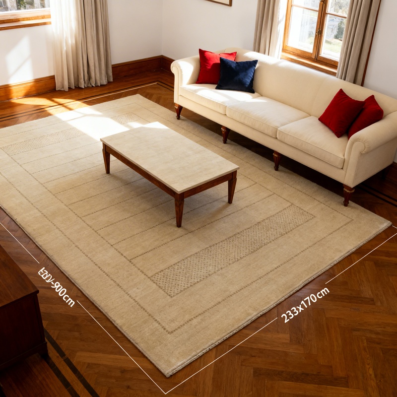 Alternative view of Wool Loribaft Indian Rug 233 × 170 cm, hand-knotted