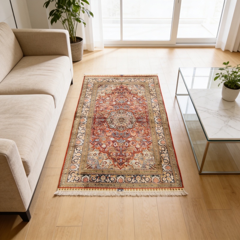 Alternative view of Chinese Rug 150 × 93 cm in Silk, hand-knotted