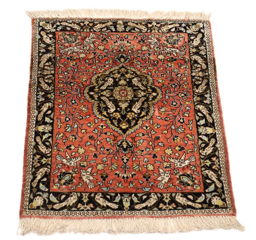 Alternative view of Silk Qom Persian Rug 80 × 60 cm, hand-knotted
