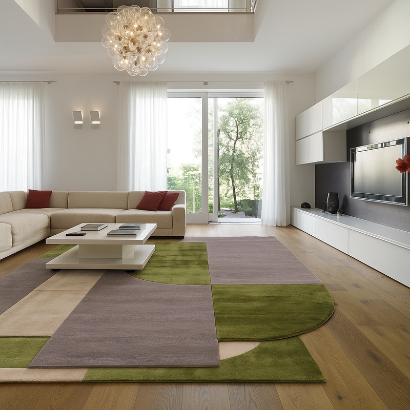 Alternative view of Wool Indian Rug 245 × 150 cm, hand-knotted