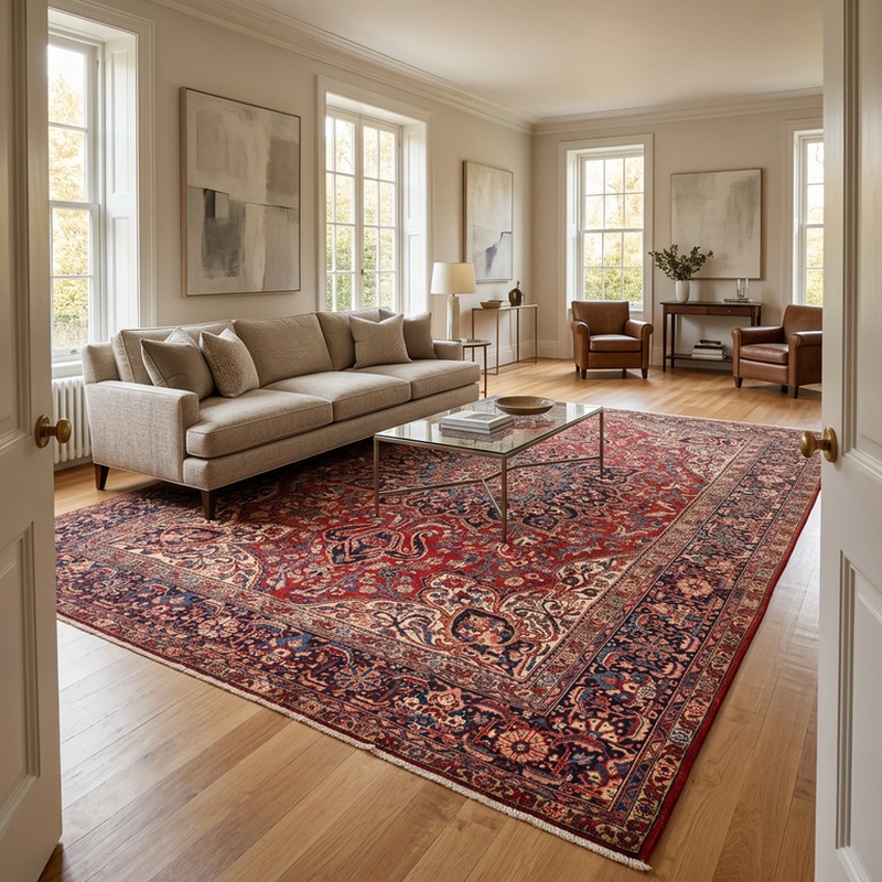 Alternative view of Wool Kerman Persian Rug 428 × 306 cm, hand-knotted