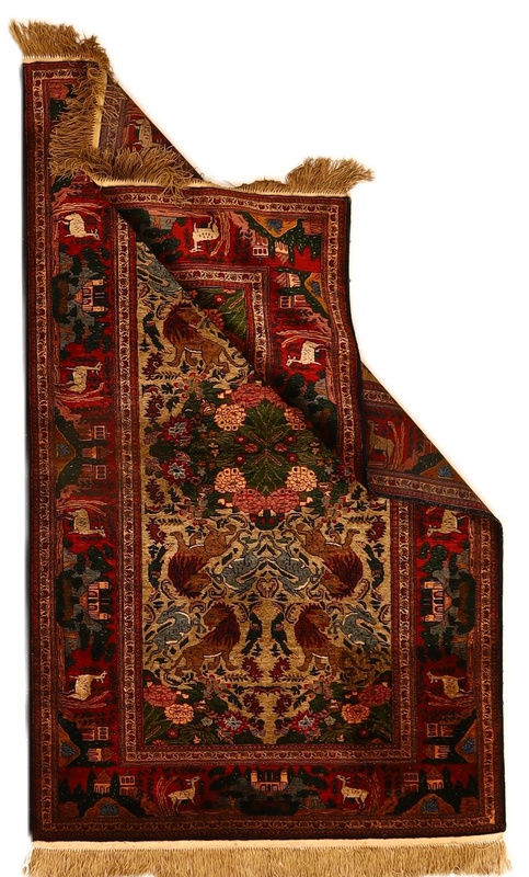 Alternative view of Hand-Knotted Persian Rug, 153 × 94 cm, Silk