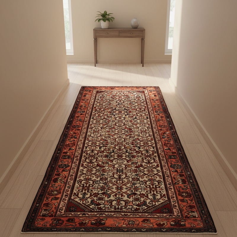 Alternative view of Persian Rug 208 × 88 cm in Wool, hand-knotted