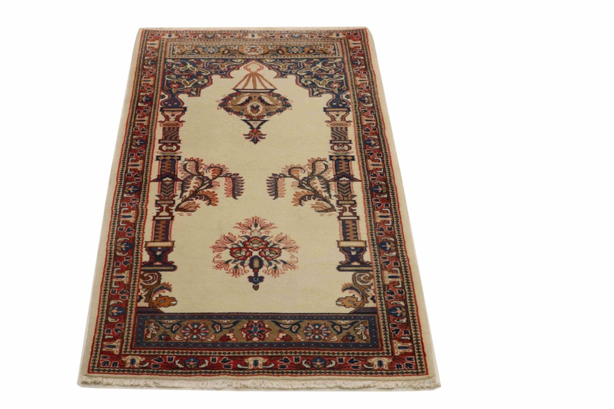 Alternative view of Wool Sarouk Persian Rug 200 × 78 cm, hand-knotted
