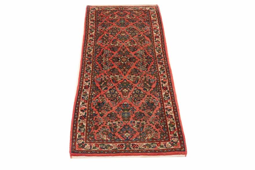 Alternative view of Sarouk Persian Rug 221 × 80 cm in Wool, hand-knotted
