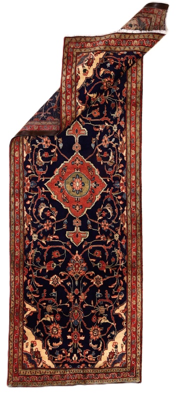 Alternative view of Hand-Knotted Sarouk Persian Rug, 327 × 108 cm, Wool