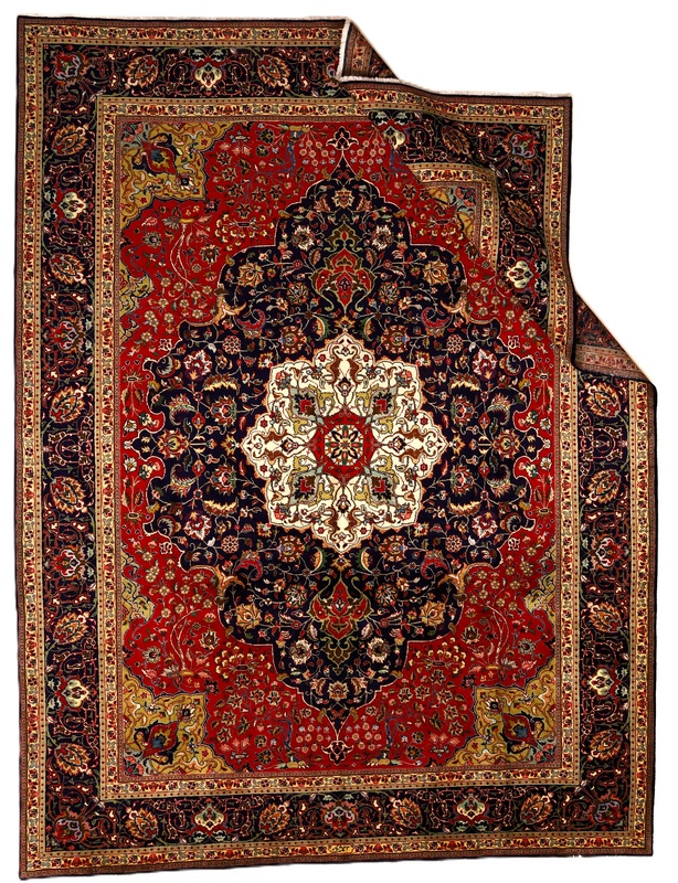 Alternative view of Hand-Knotted Tabriz Persian Rug, 390 × 295 cm, Wool