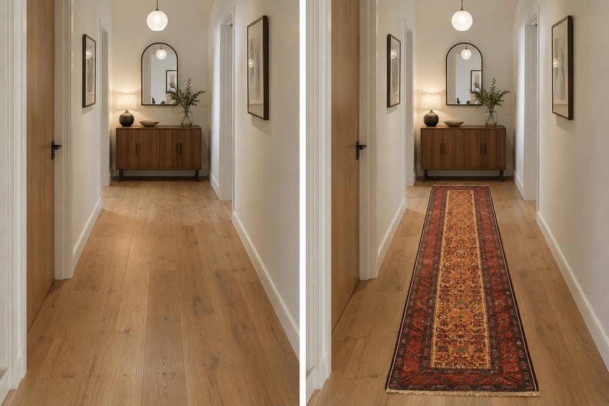 Alternative view of Antique Malayer Persian Rug 415 × 90 cm, Wool