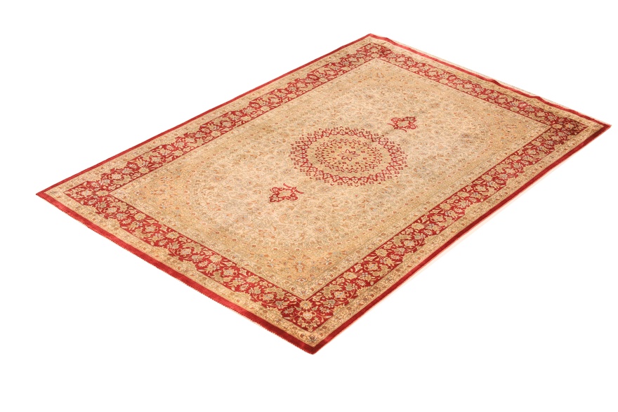 Alternative view of Qom Persian Rug 150 × 100 cm in Silk, hand-knotted