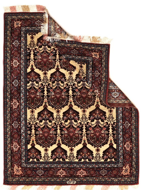 Alternative view of Silk Persian Rug 162 × 128 cm, hand-knotted