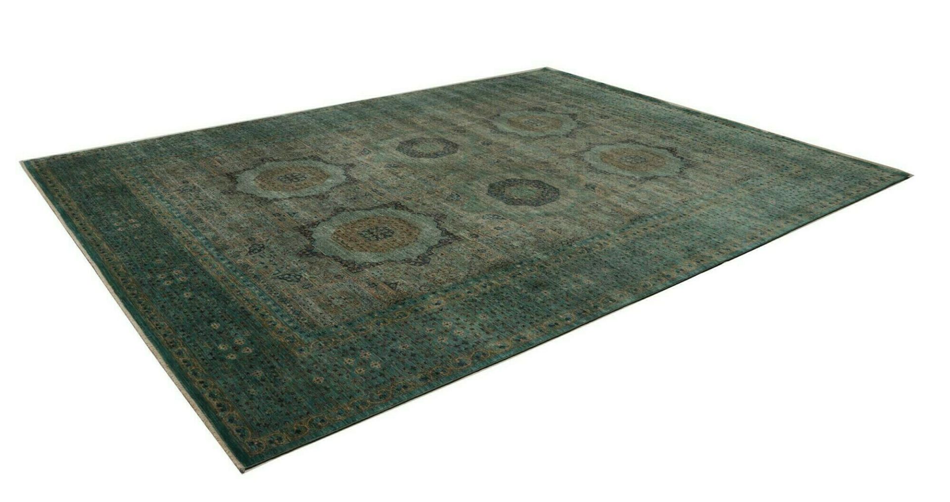 Alternative view of Hand-Knotted Mamluk Pakistani Rug, 279 × 358 cm, Wool