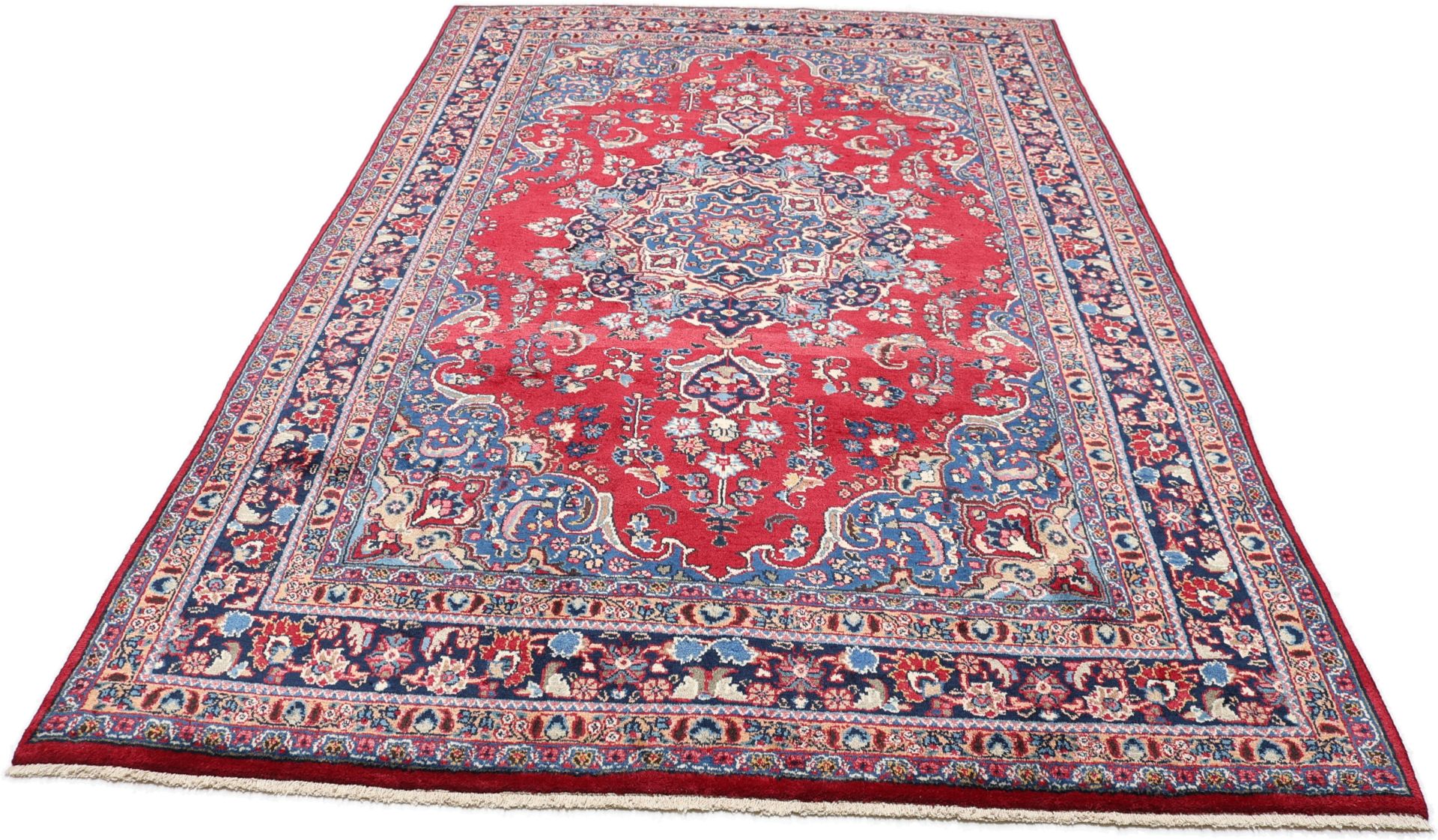 Alternative view of Hand-Knotted Mashhad Persian Rug, 190 × 295 cm, Wool