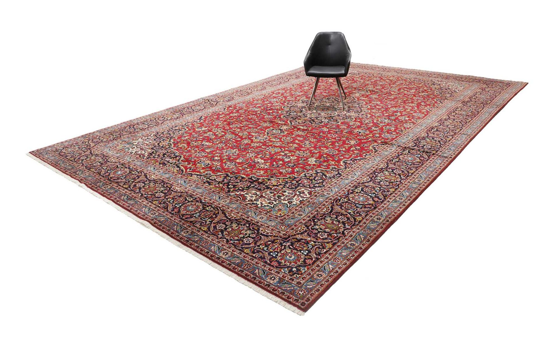 Alternative view of Hand-Knotted Kashan Persian Rug, 361 × 557 cm, Wool