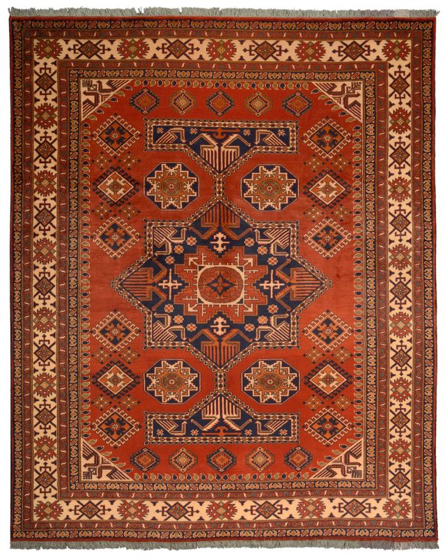 Wool Turkmen Afghan Rug 246 × 300 cm, hand-knotted
