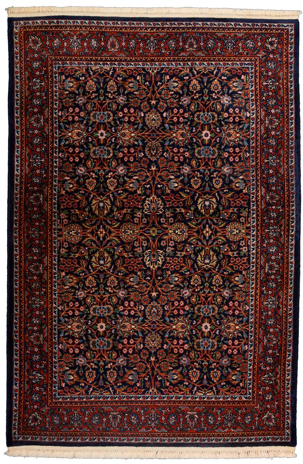 Hand-Knotted Sarouk Indian Rug, 120 × 177 cm, Wool