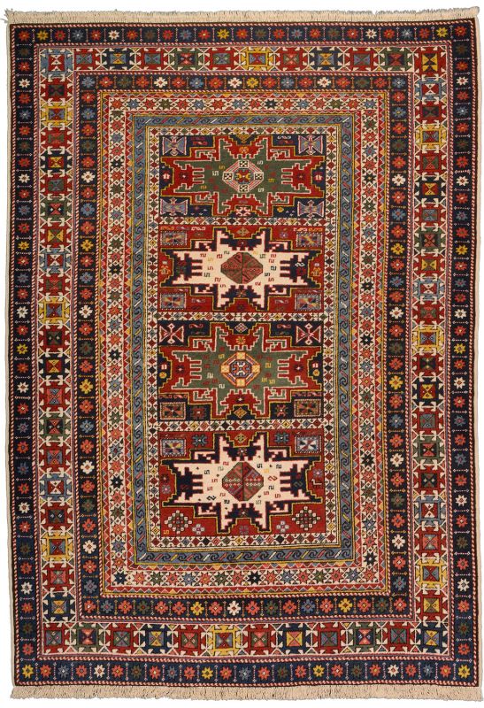 Antique Shiraz Oriental Rug from Usbekistan, 140 × 203 cm