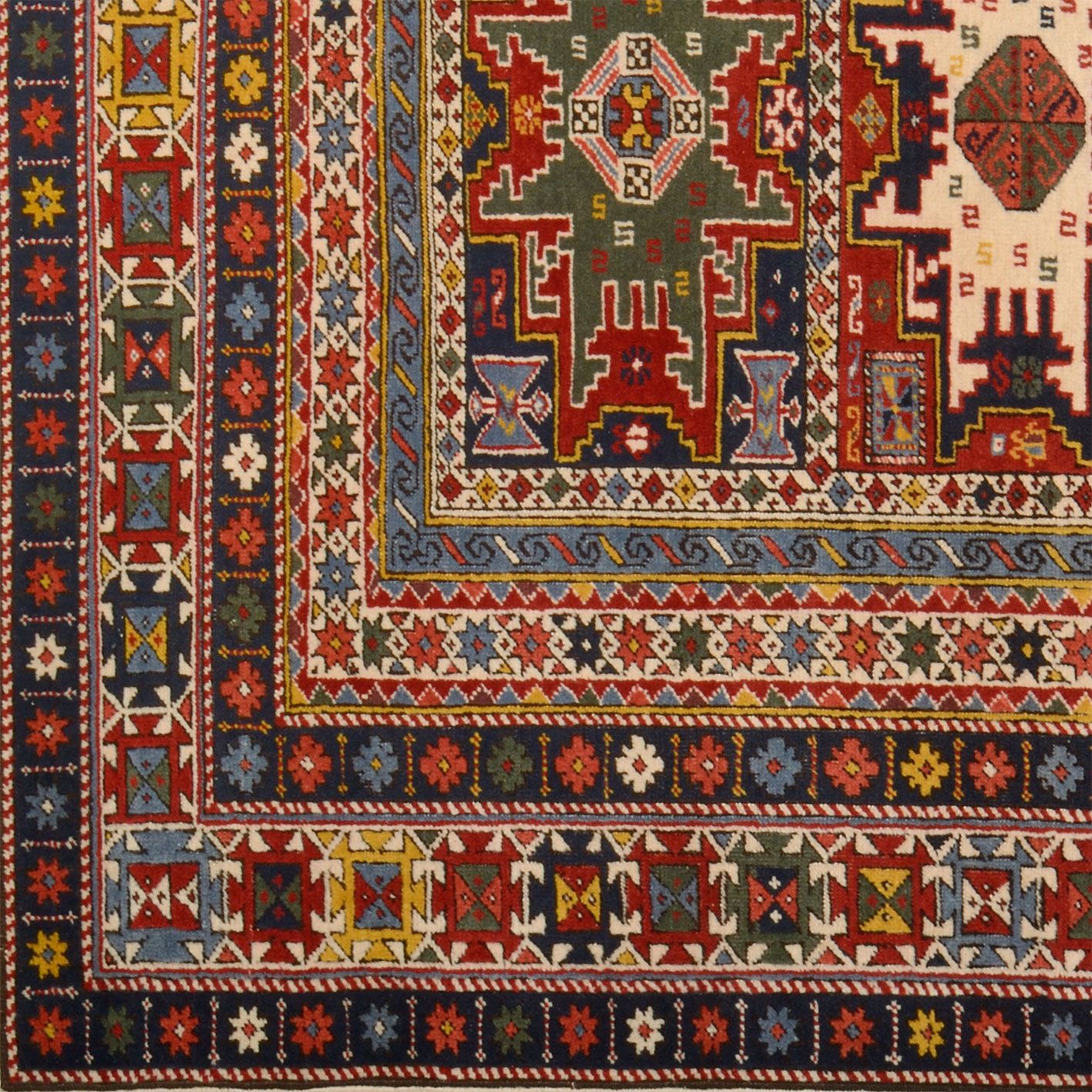 Antique Shiraz Oriental Rug from Usbekistan, 140 × 203 cm - Image 4