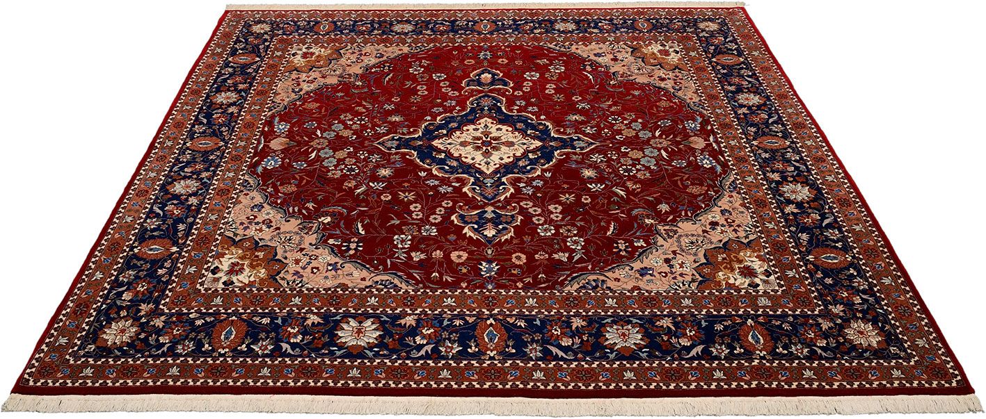 Alternative view of Hand-Knotted Isfahan Chinese Rug, 250 × 250 cm, Wool